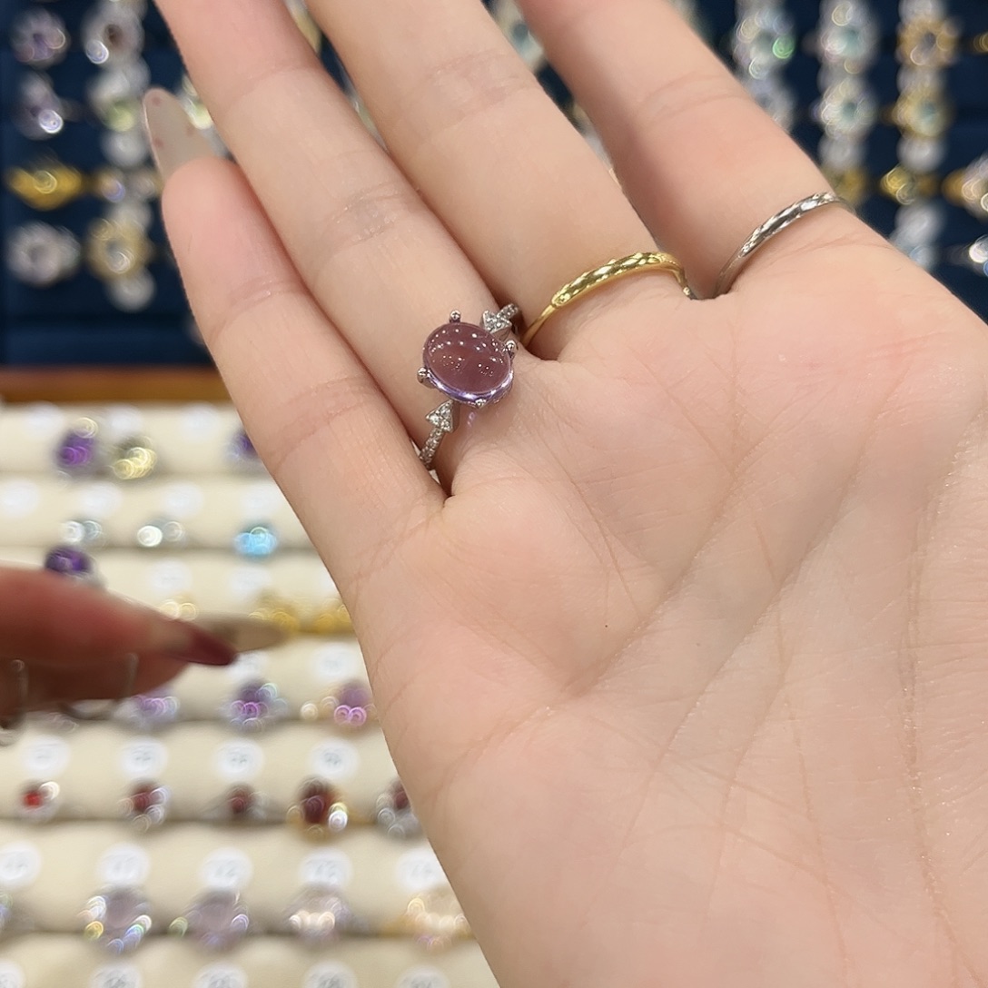 紫晶女款银S925镶嵌星****⁾戒指11