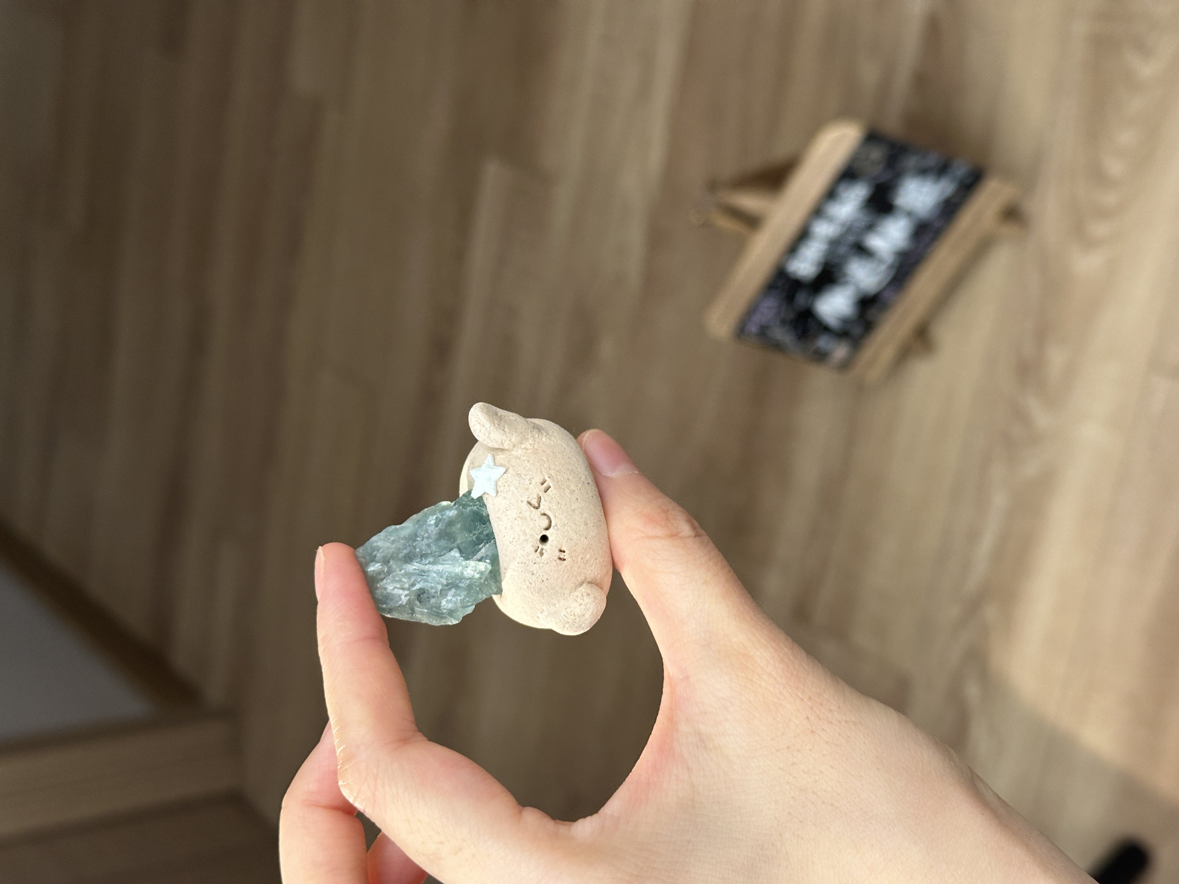 水晶小豆丁可爱绿营石