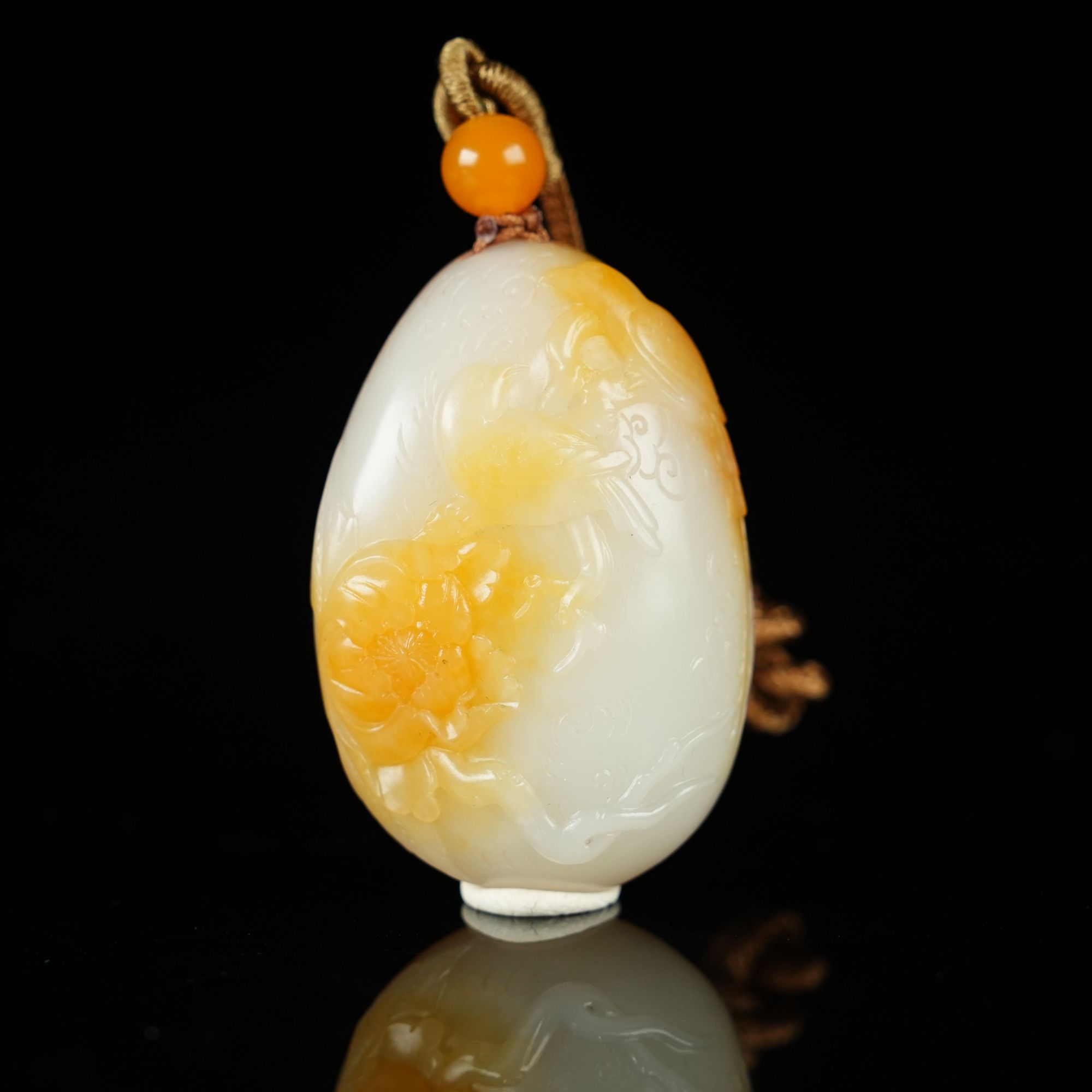 BA和田玉精品喜上眉梢挂件【规格；51.5*34.6*15.7mm 47g】