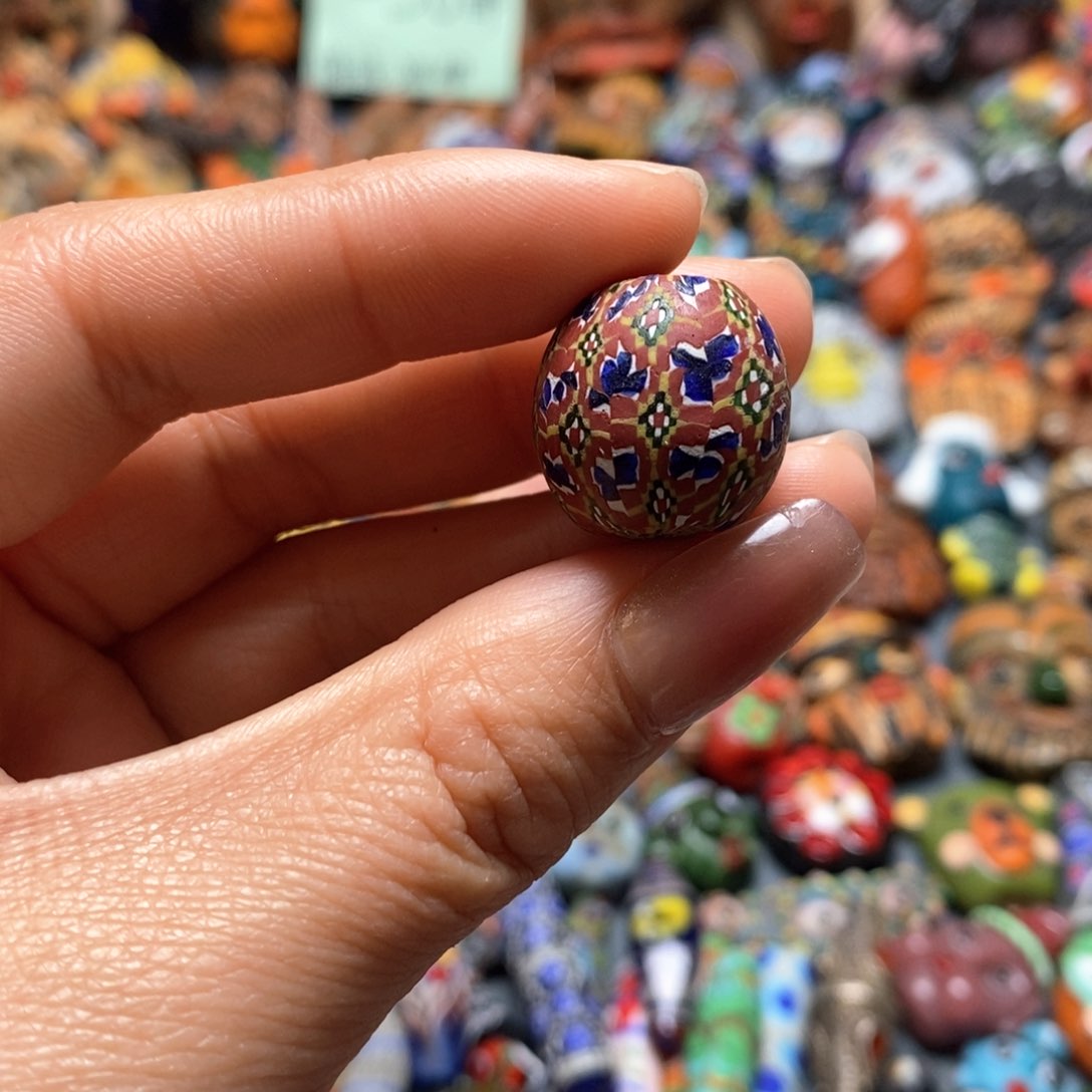 琉璃颈饰印度尼西亚古法珠