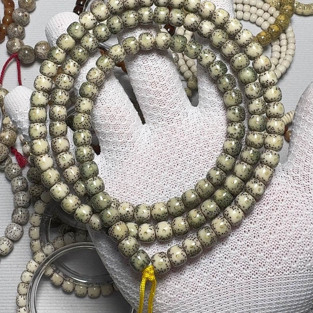 手串星月菩提原生态石玉料8✖️7绿包白月朗星稀脖挂