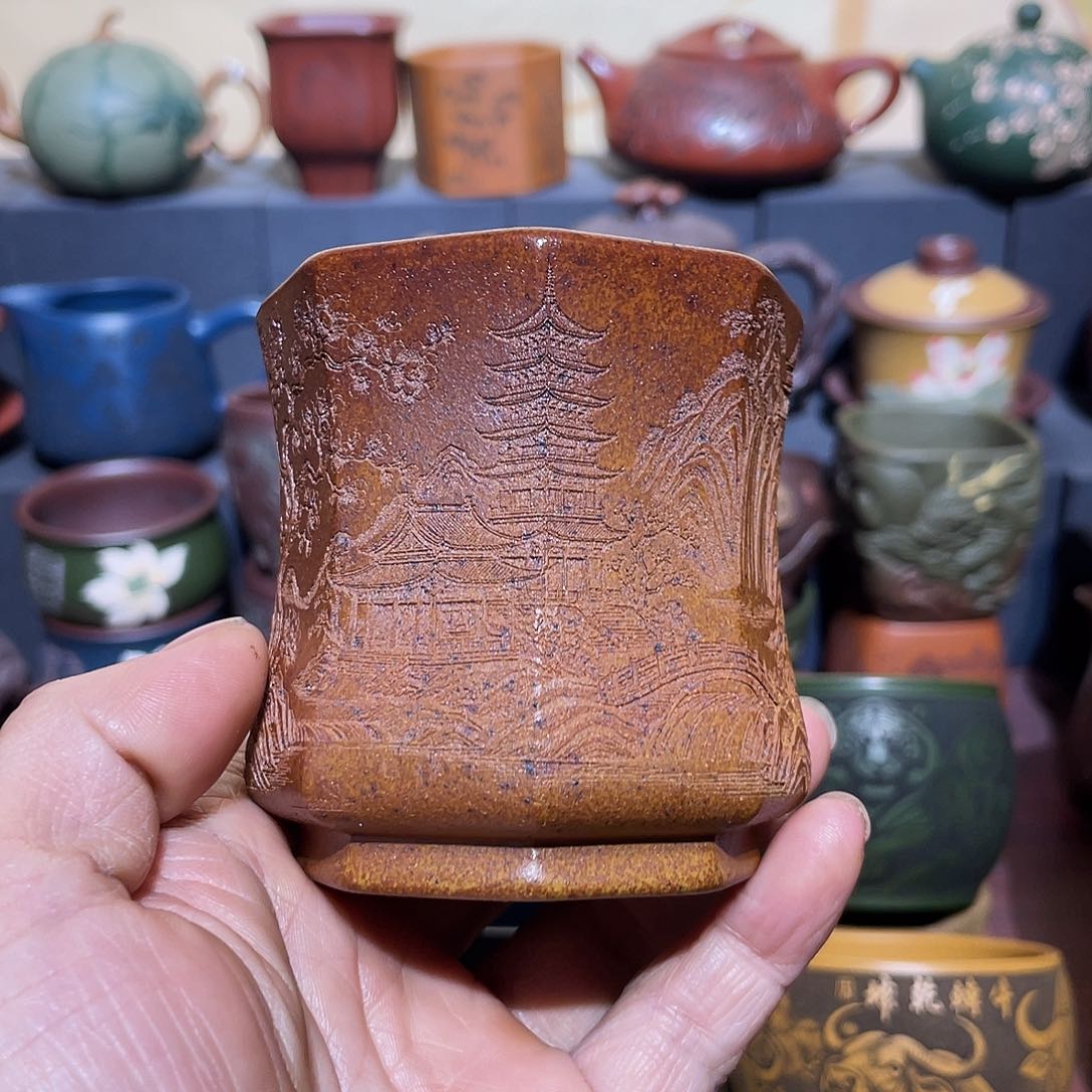 原矿紫砂手工主人杯