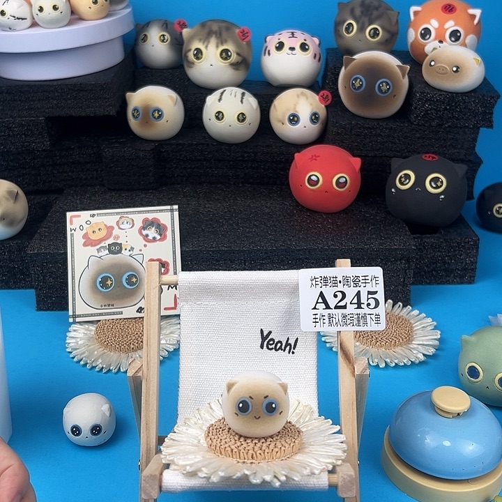 陶摆件A245mini奋斗表情