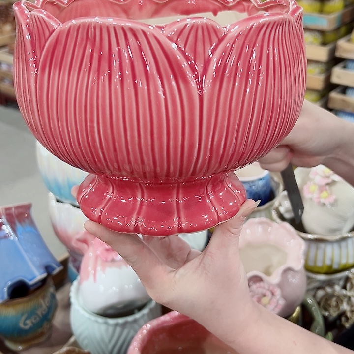 有孔.凑满10元发货多肉陶瓷花盆！