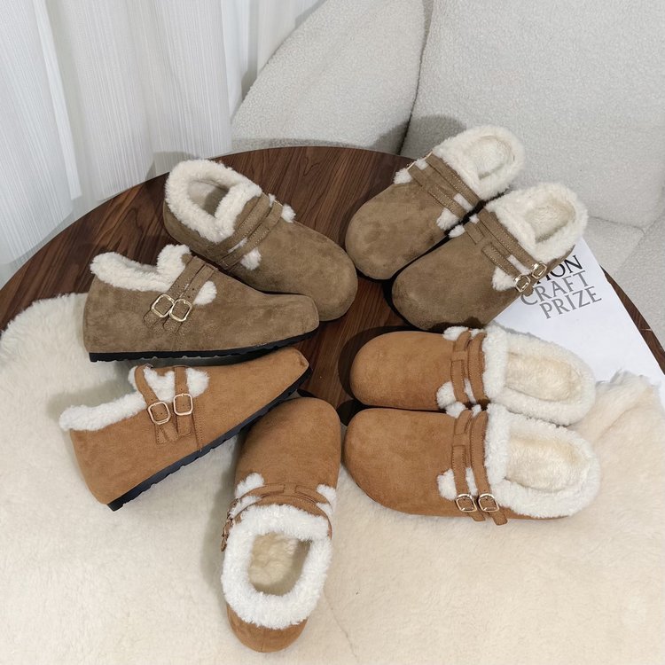 XGXC秋冬复古温暖新款一脚蹬厚底内增高勃肯鞋（XG3211/XG3212）J