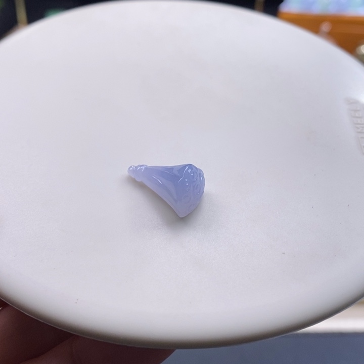 翡翠吊坠(不含链)未镶嵌翡翠冰紫莲蓬