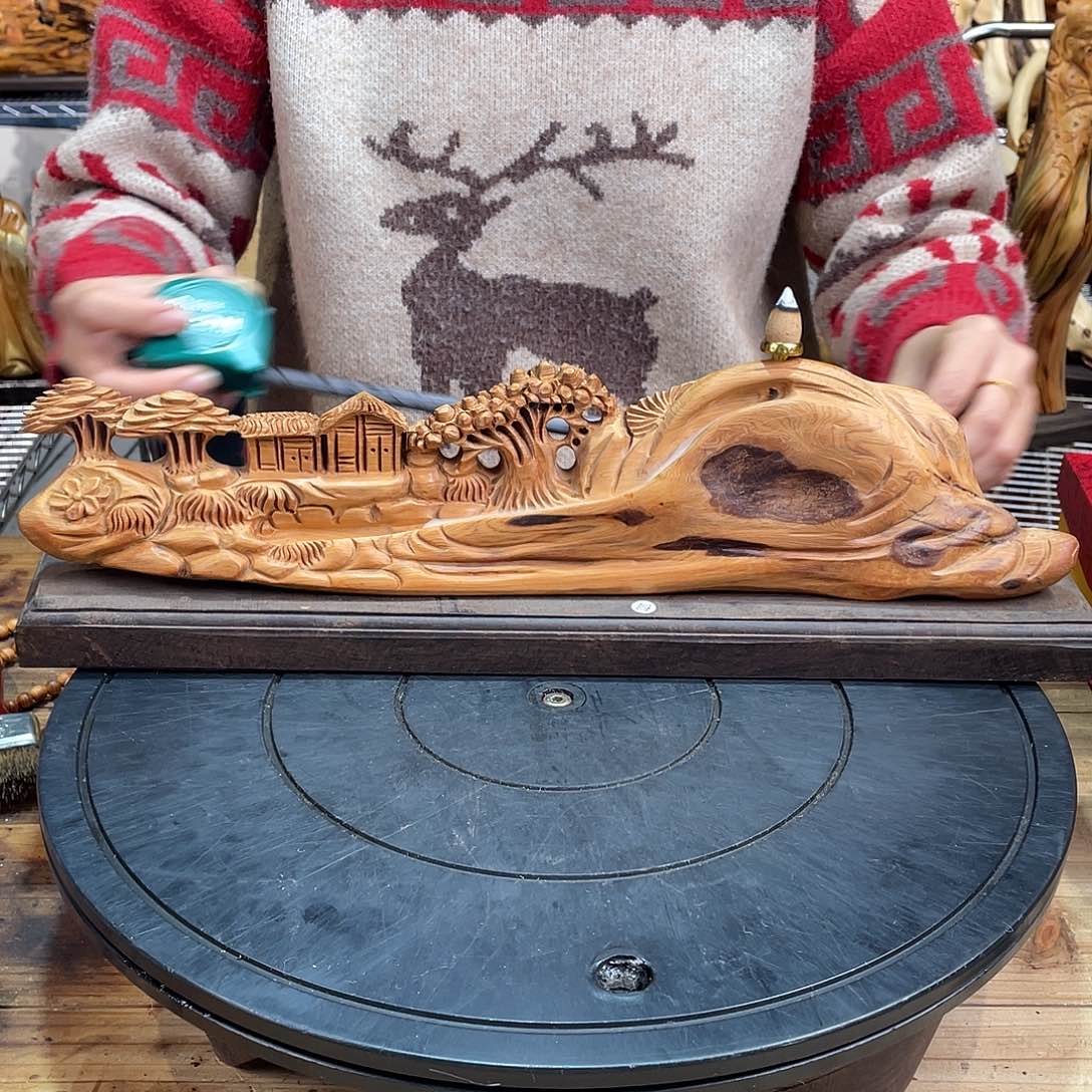 柏木（崖柏）山水倒流香送两盒香