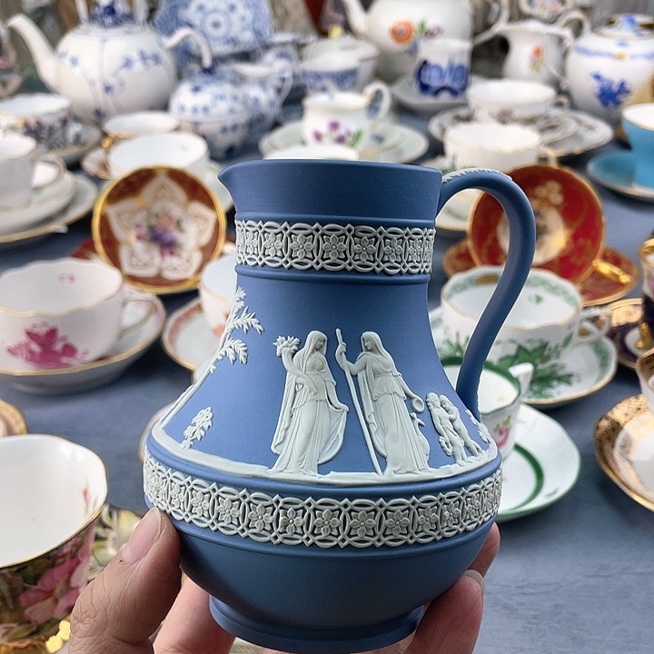 海外中古欧瓷咖啡杯小房子