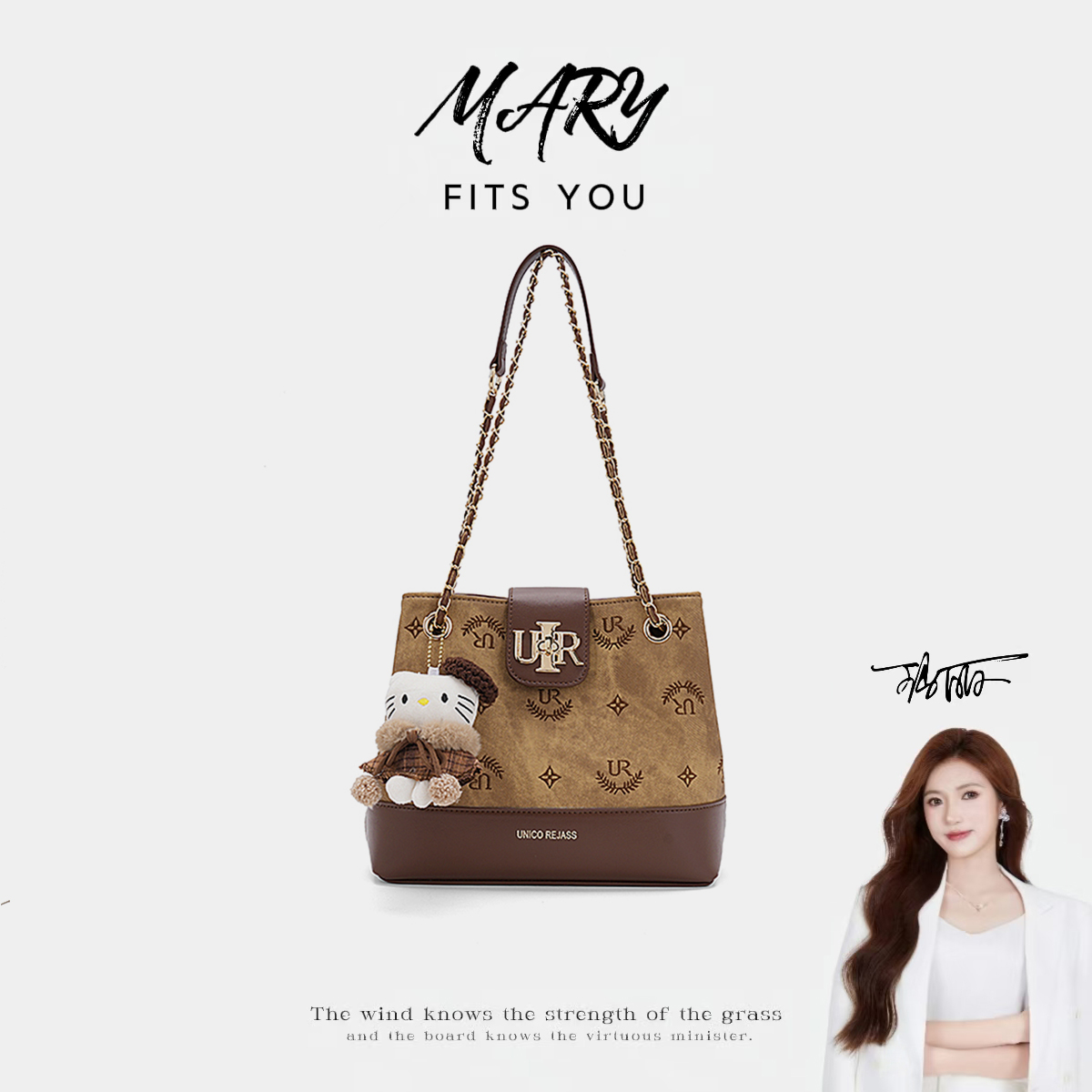 【卡布奇诺】【Mary玛丽甄选】女士大容量通勤单肩腋下链条包-8255