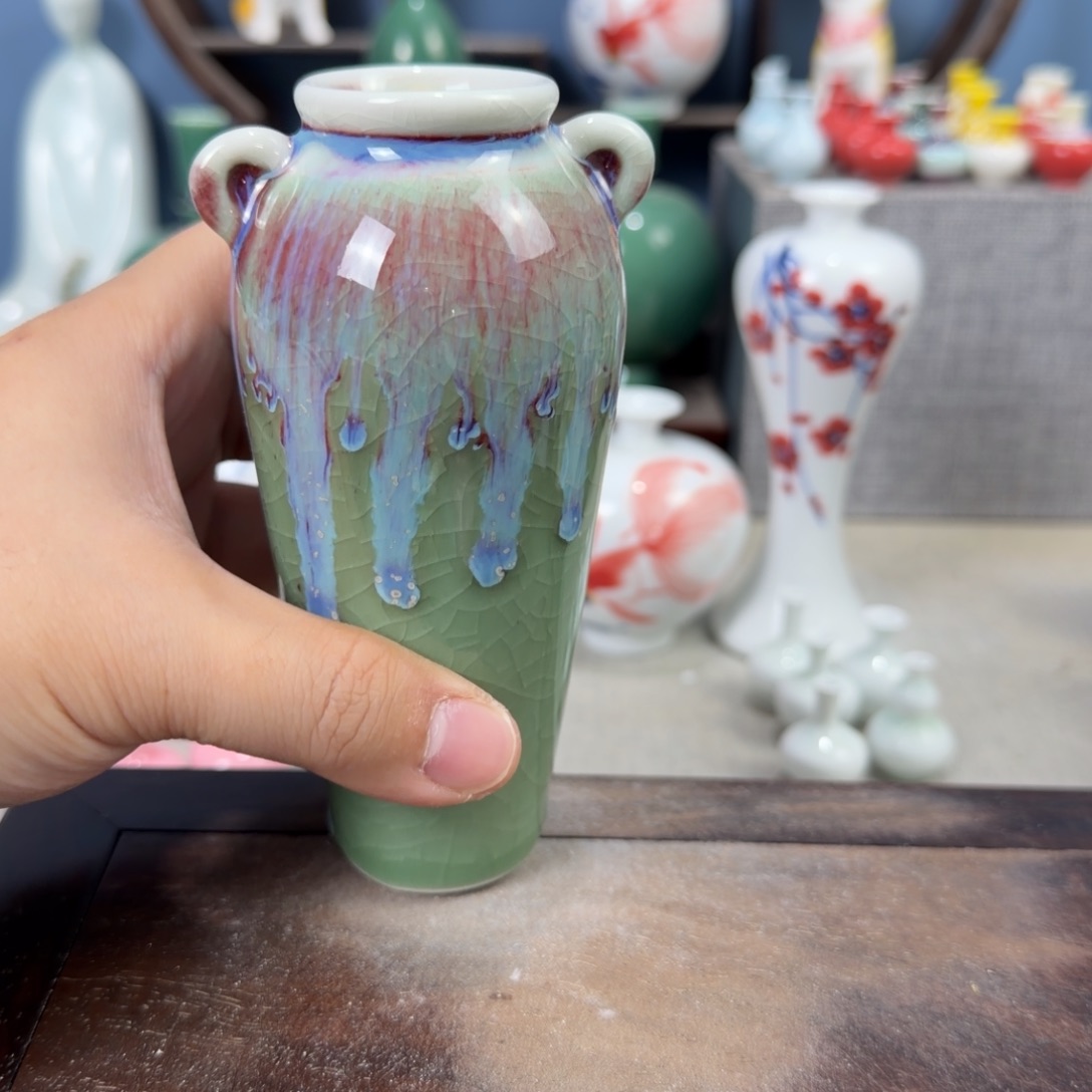 陶瓷手工小花器摆件
