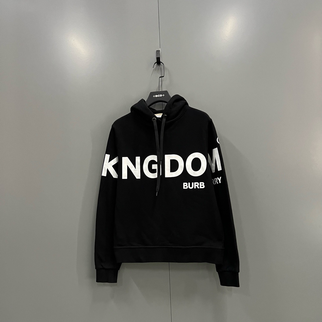 95新 BURBERRY/博柏利 (ll) 黑色字母印花帽衫 M码/604793