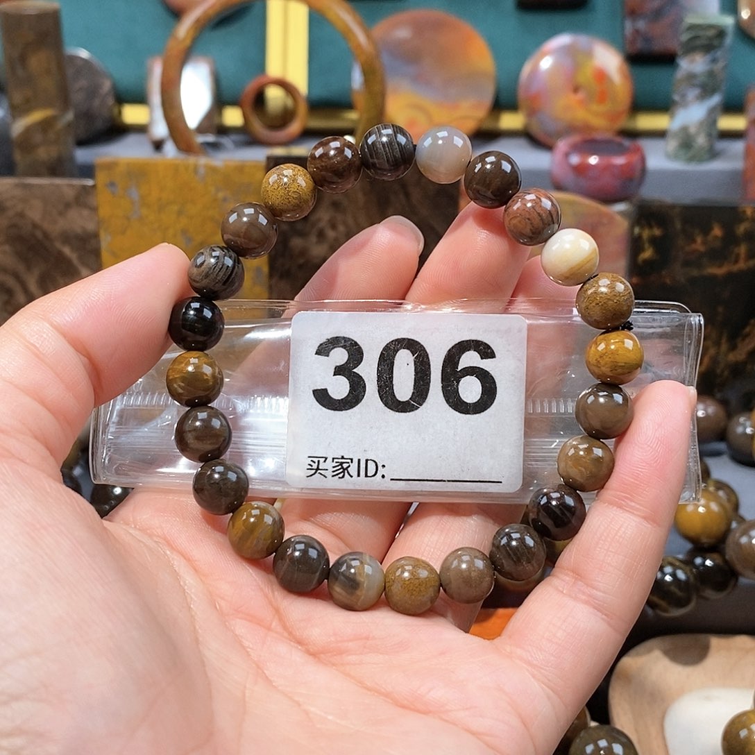 硅化玉天然北票硅化玉手串未镶嵌