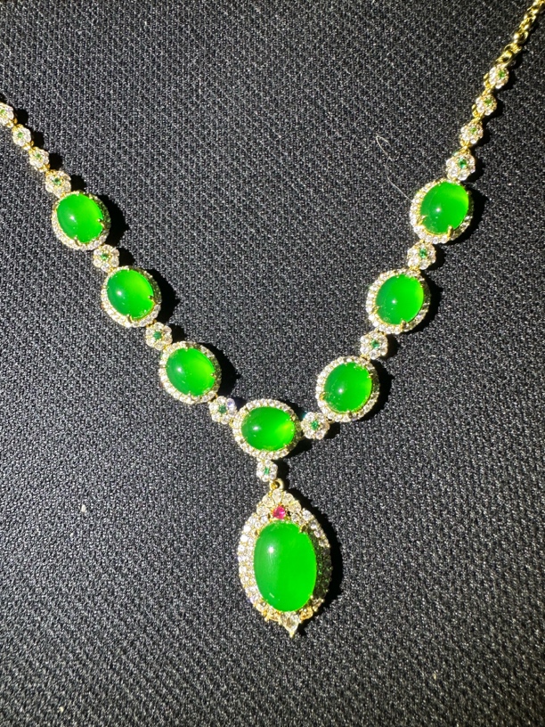 YS瑰宝级蒂王绿项链SPH00026