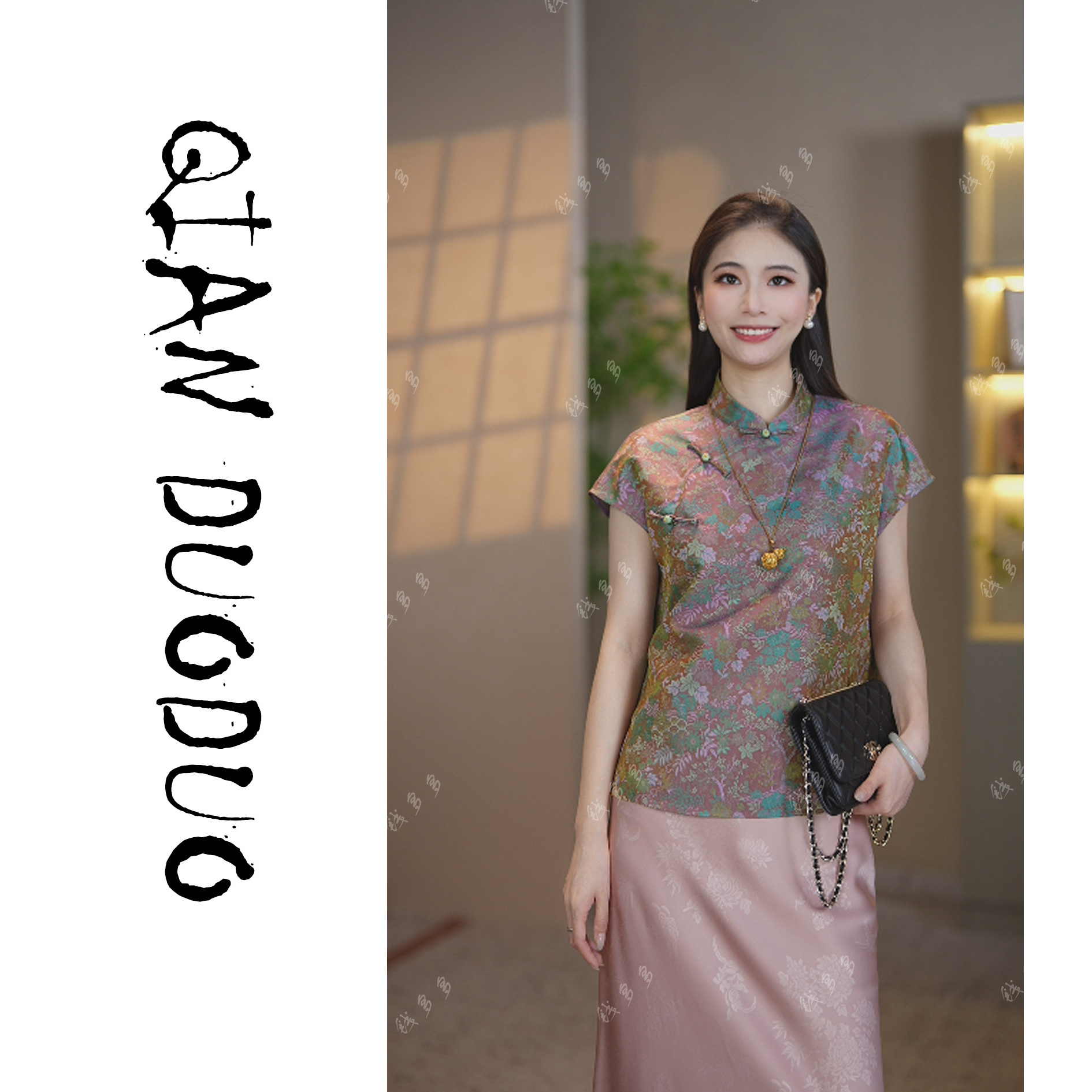 锦丝院【蜀锦·小圆满】桑蚕丝轻奢气质百搭时尚日常风SYX67182029