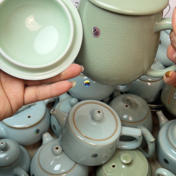 定***️汝州原矿原釉微瑕19加盖子