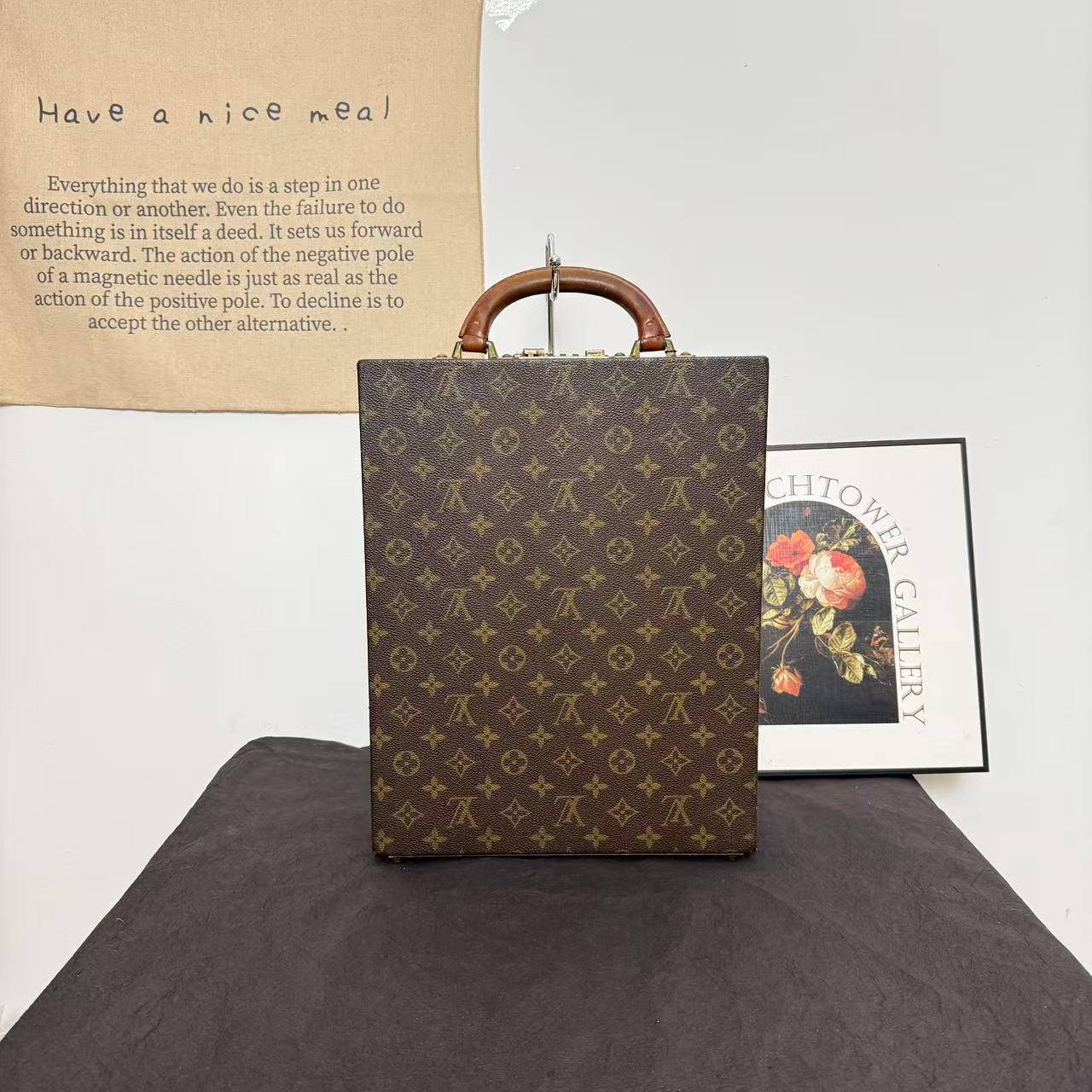 95新 LouisVuitton/路易威登 lv老花密码手提硬箱/手提包/单肩包
