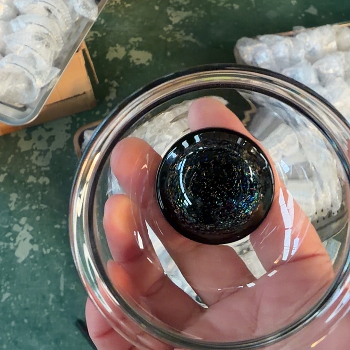 耐热玻璃无盖款玻璃茶器缸杯黑星空