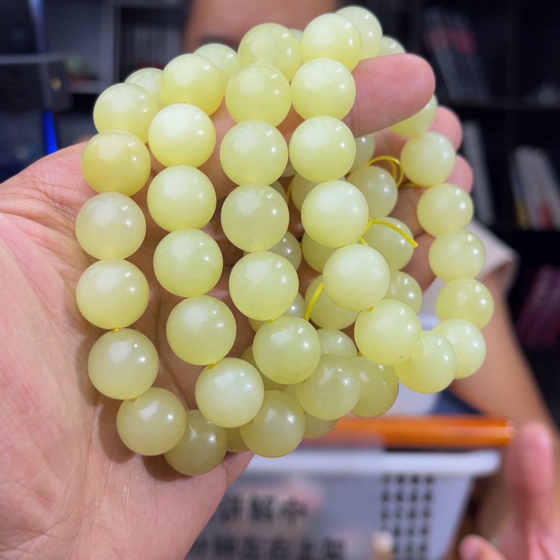 手串未镶嵌和田玉纯天然新疆若羌黄口料卡14多样性发其一