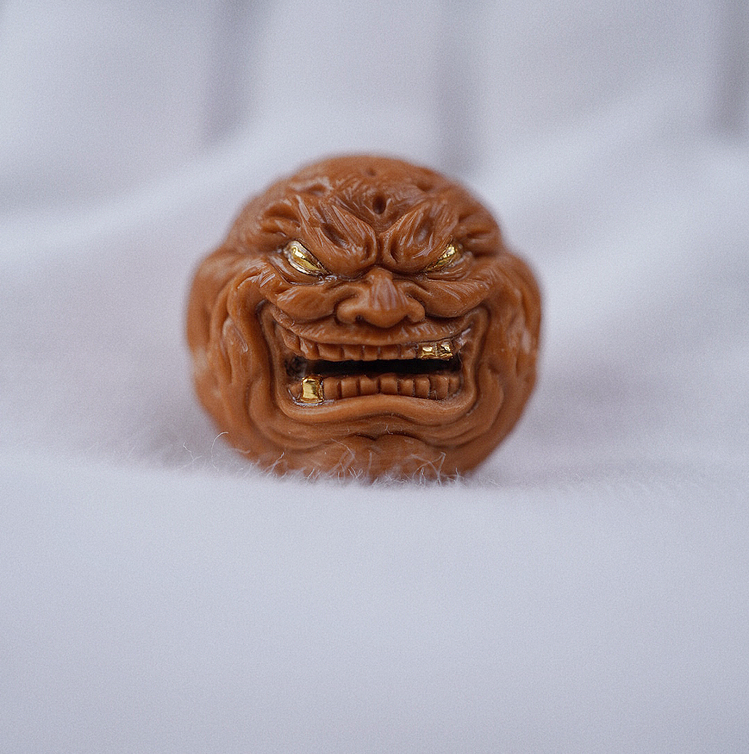 【热爱】核雕小袋 猴头核桃