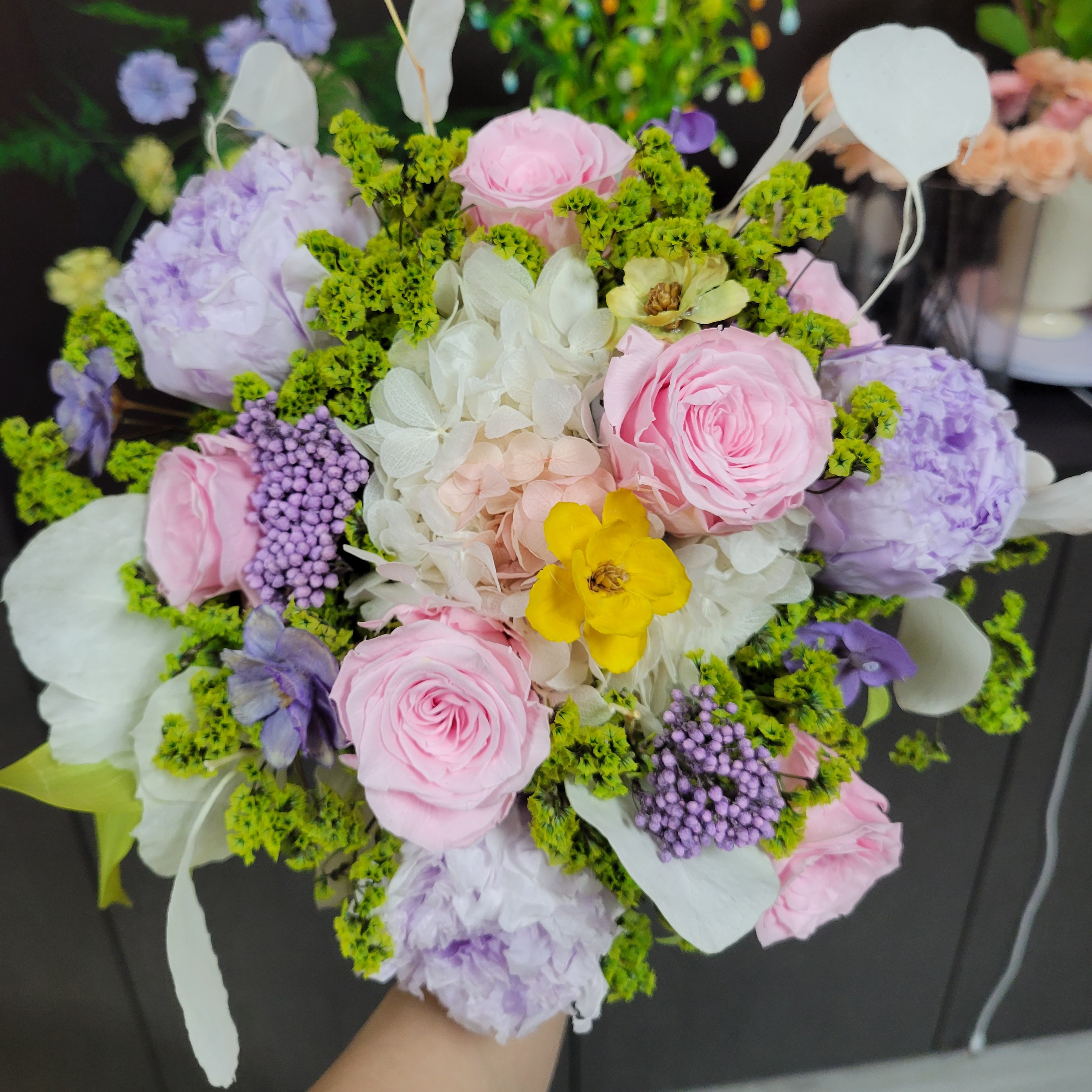 (柔瓣拾光）宠粉福利芍药玫瑰混搭瓶插花永生花