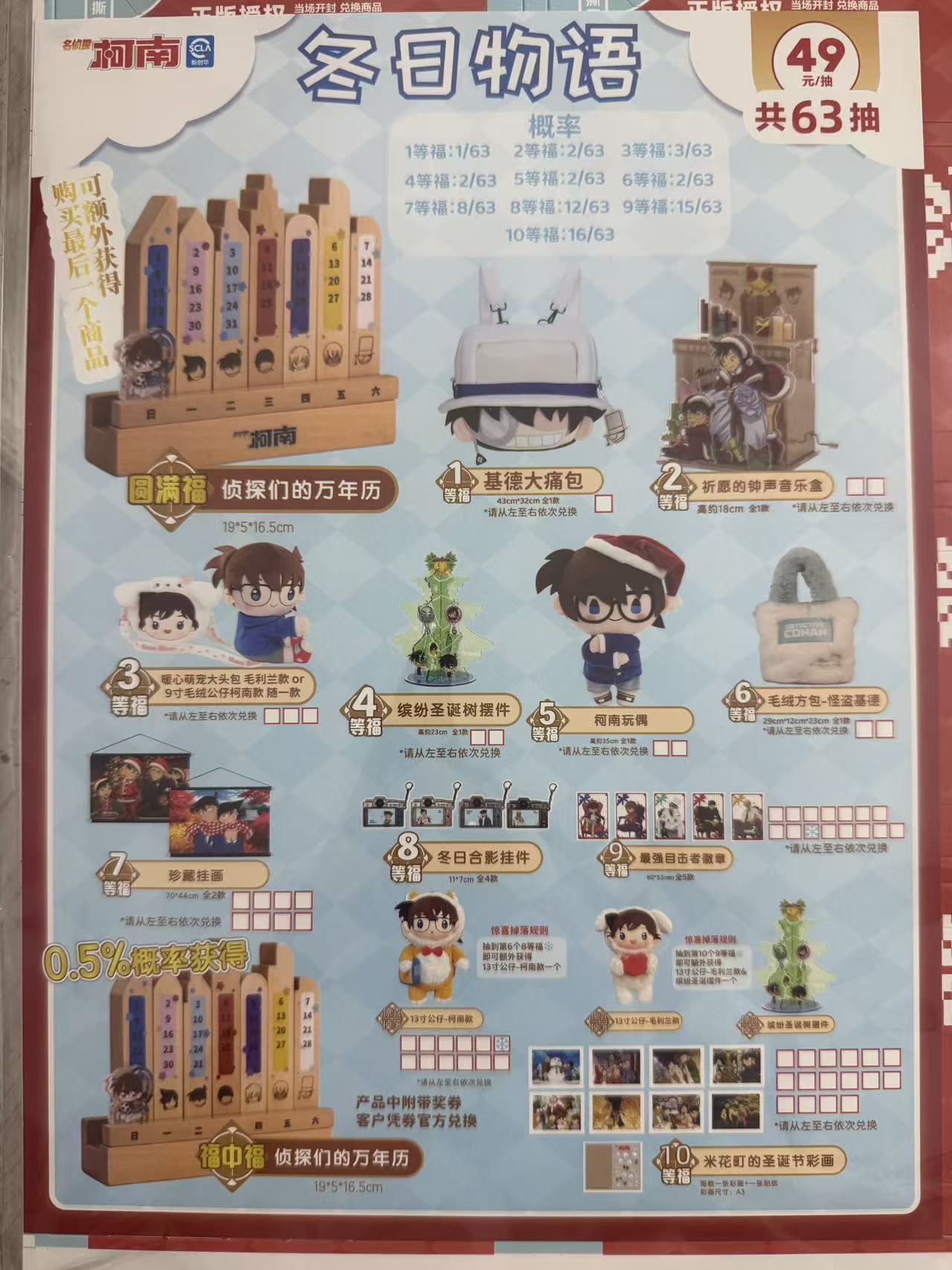 柯南【冬日物语】福赏系列正版潮玩盲盒