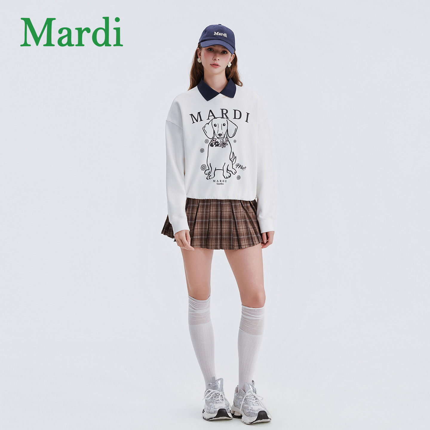 Mardi落肩袖不褪色休闲风女卫衣女装印花中性风晕染MWY2532208
