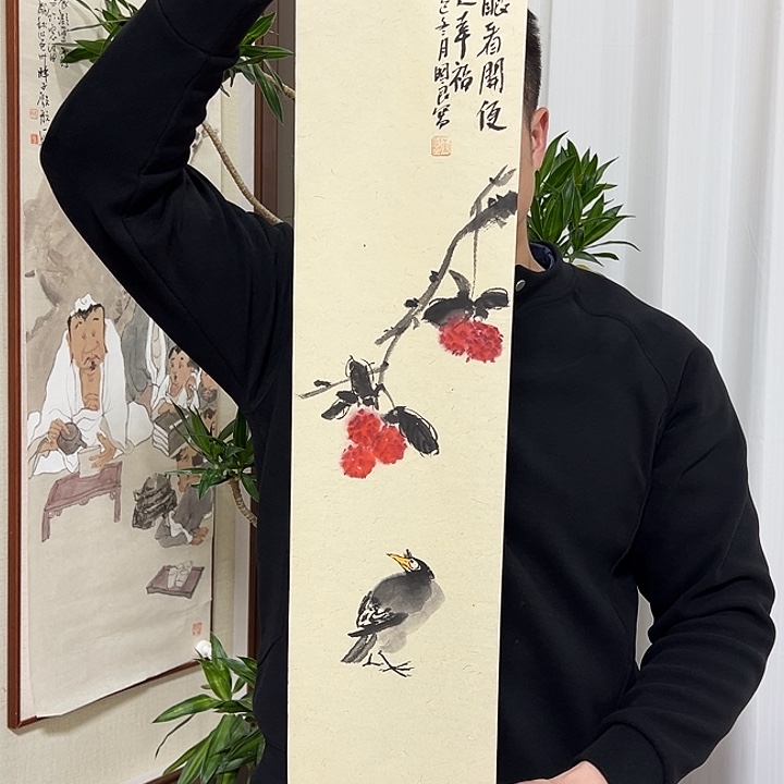 国画唐国良  手绘原创