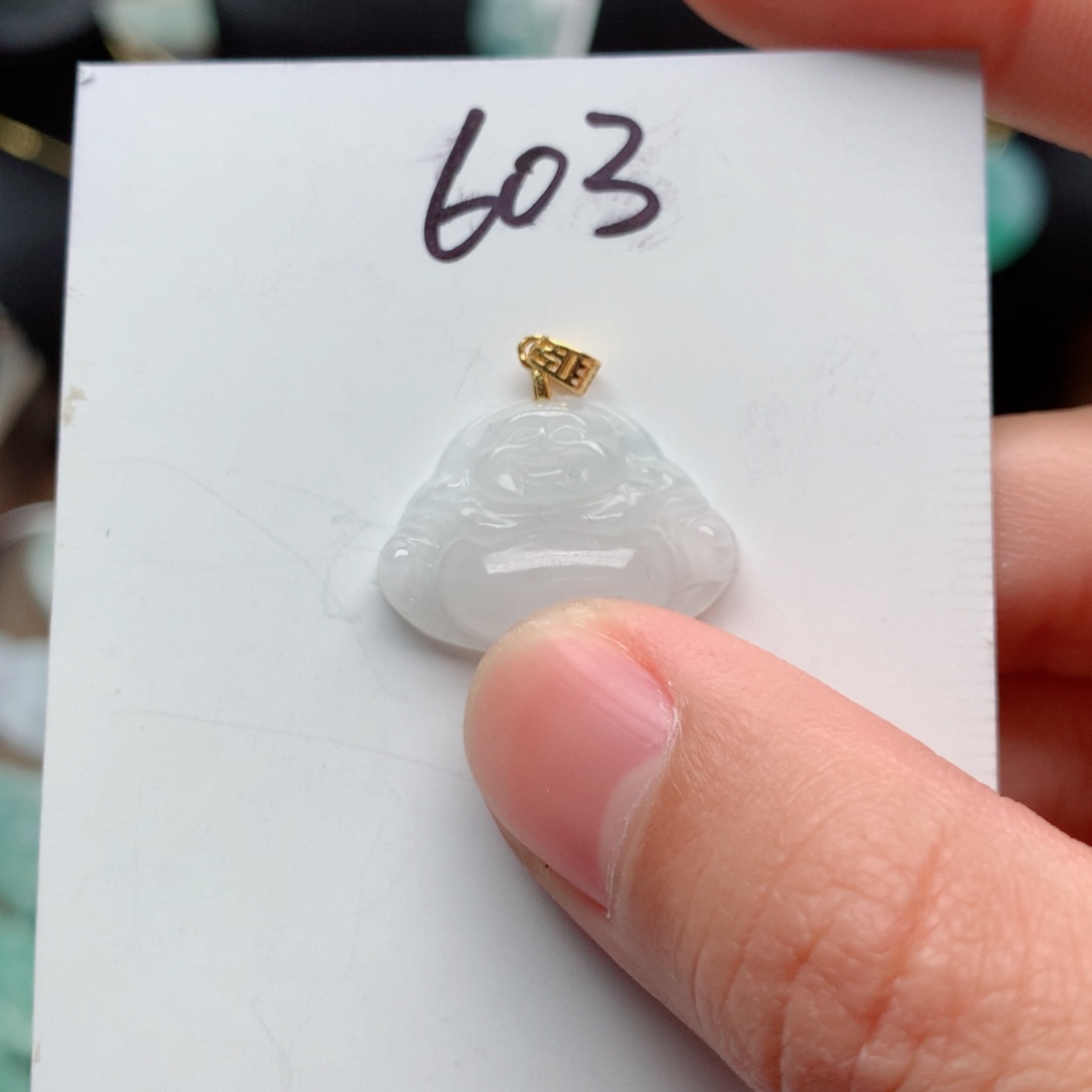 翡翠颈饰银S925镀金镶嵌吊坠