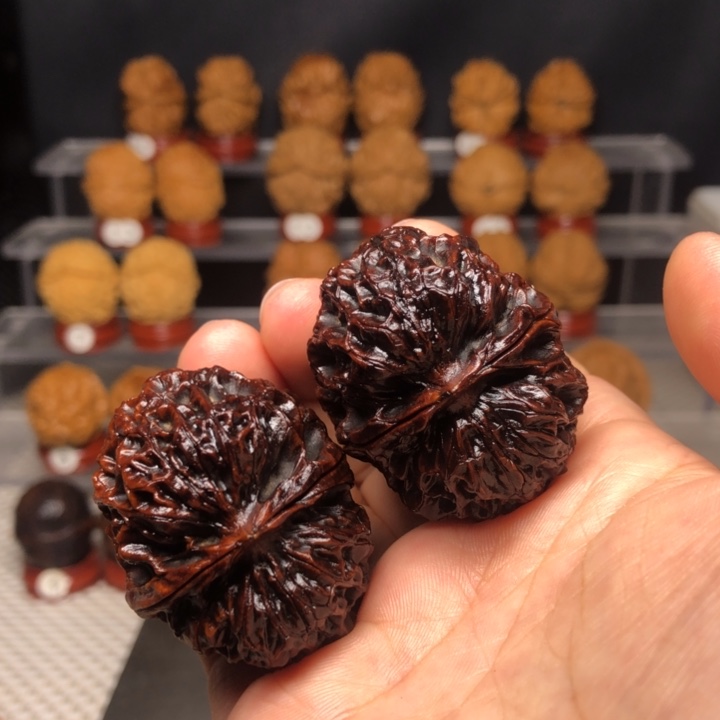 把件文玩核桃18紫金龙甲