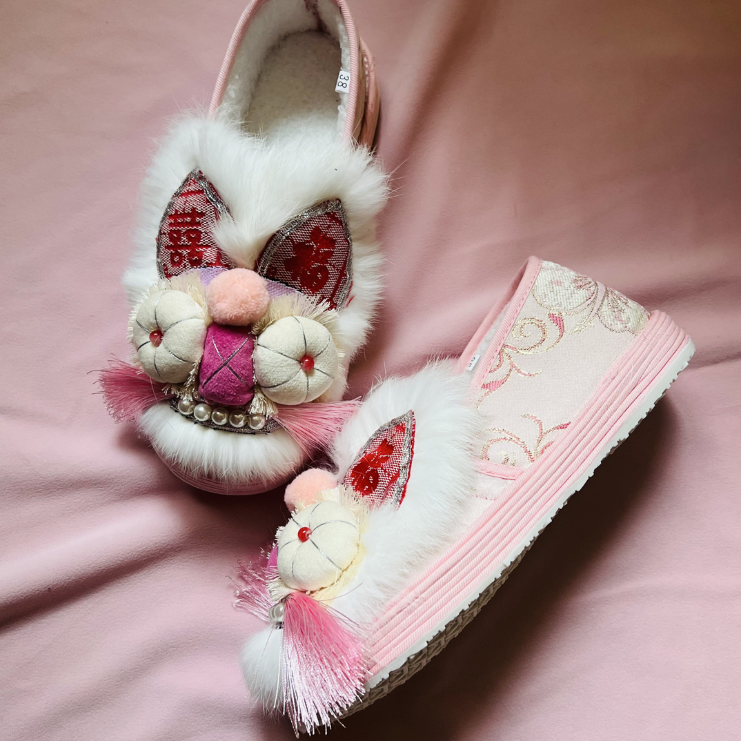 圈圈绒棉鞋(囍福)千层底虎头鞋