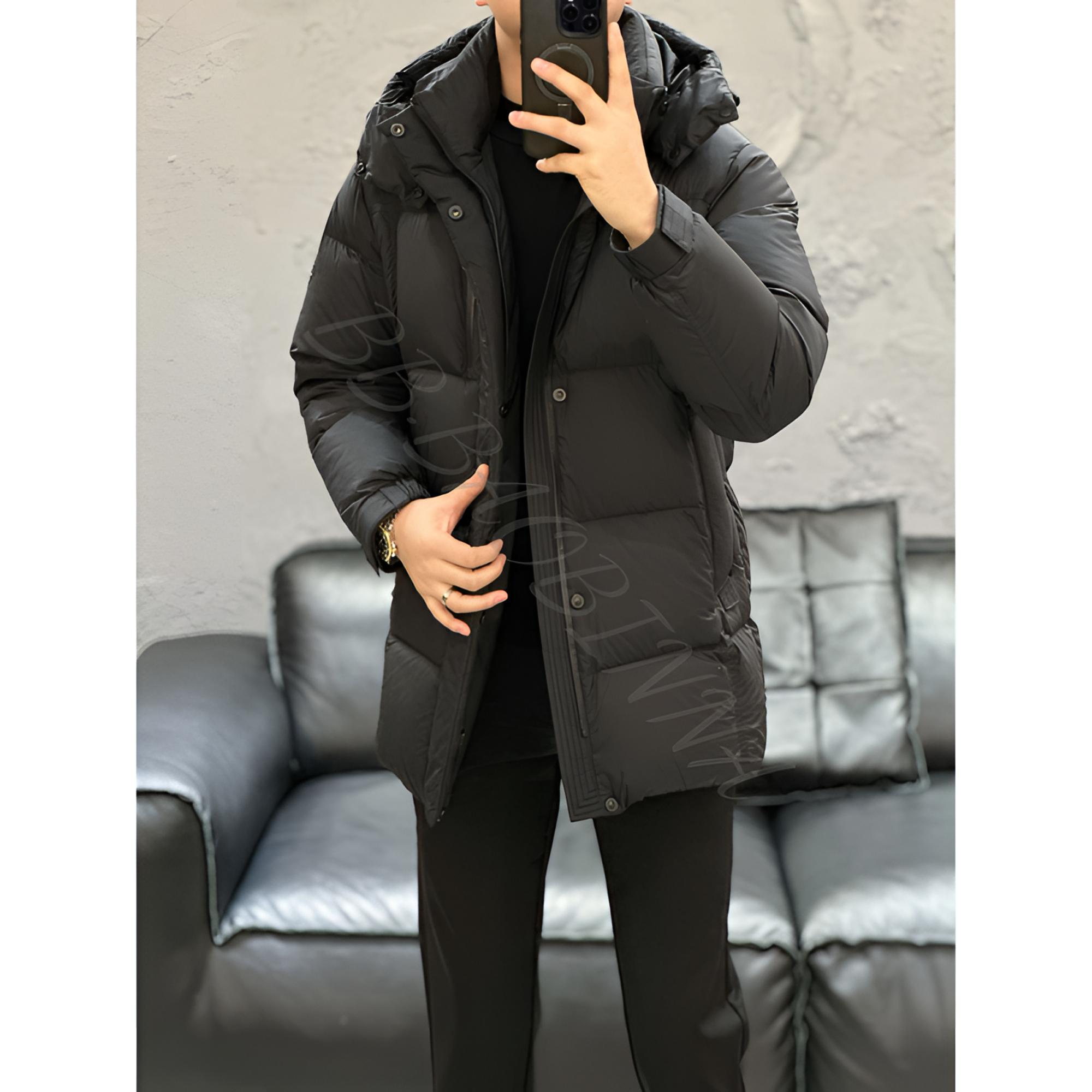 小野· 男装 | 鸭绒系列‘男士高订轻奢（连帽可拆卸）羽绒服F76