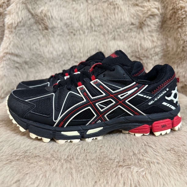 90新 MM6 40.5码255/磨损 Gel-Kahana 8 越野 跑鞋 黑色