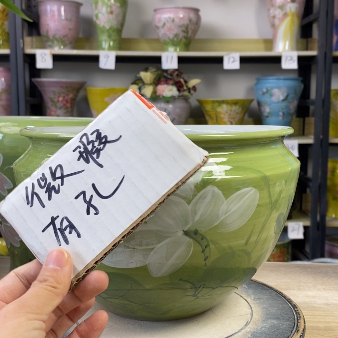 景德镇手工手绘陶瓷花盆