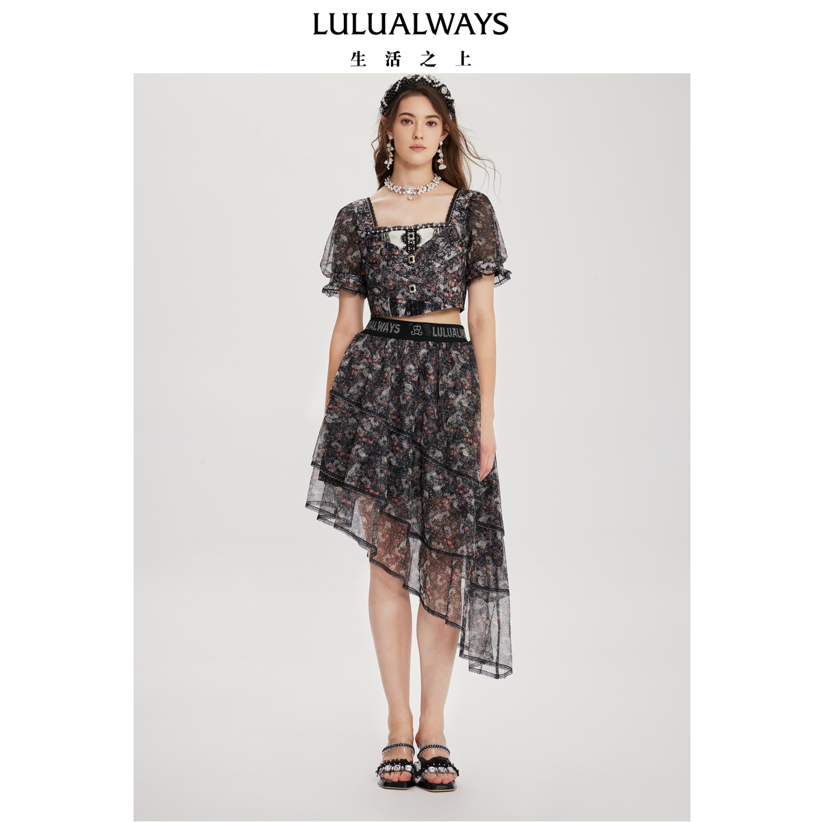 【诗语专属】LULUALWAYS华服怦然心动暮光森林夏季新款上衣
