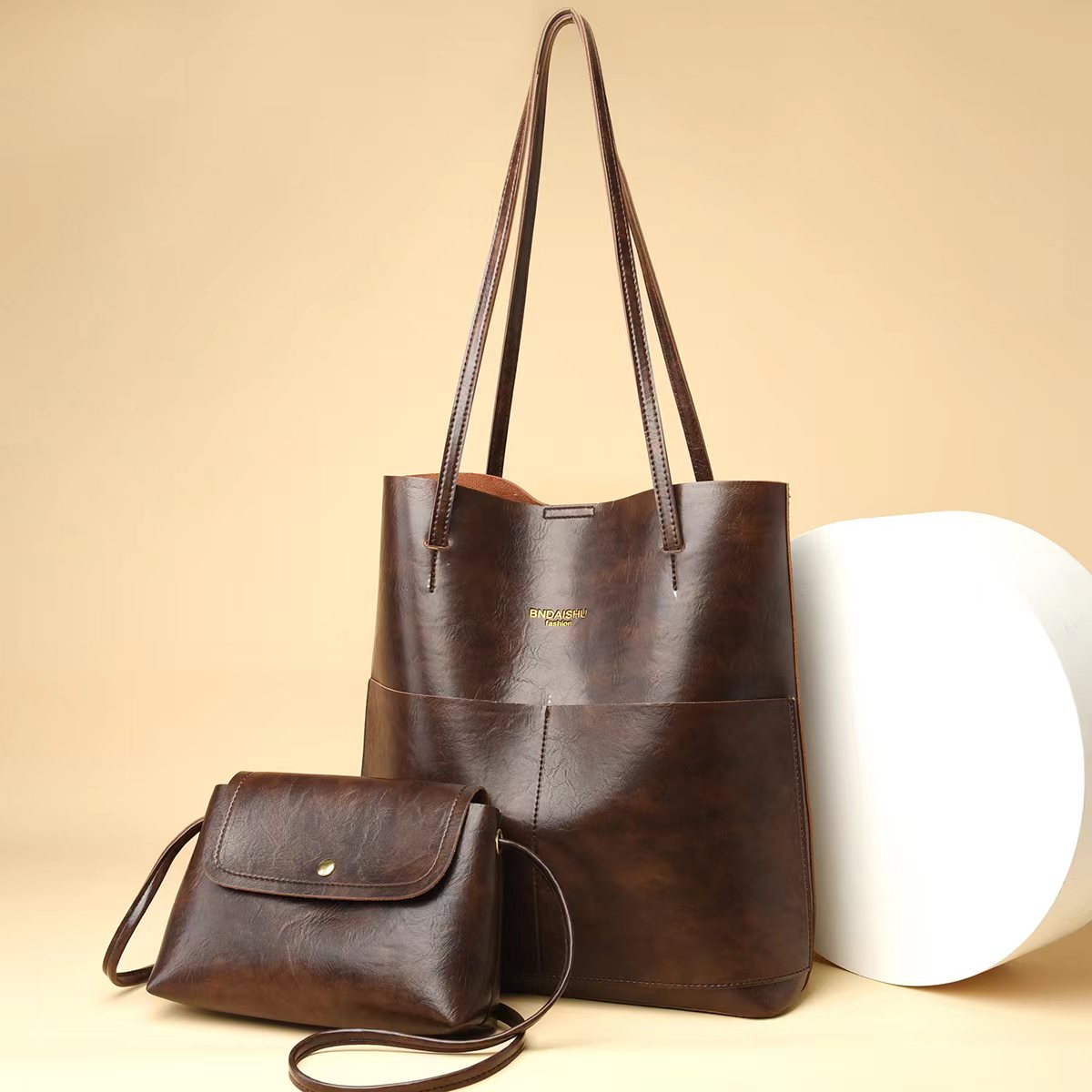 正 8212 棕色 托特包（长32宽11高34）