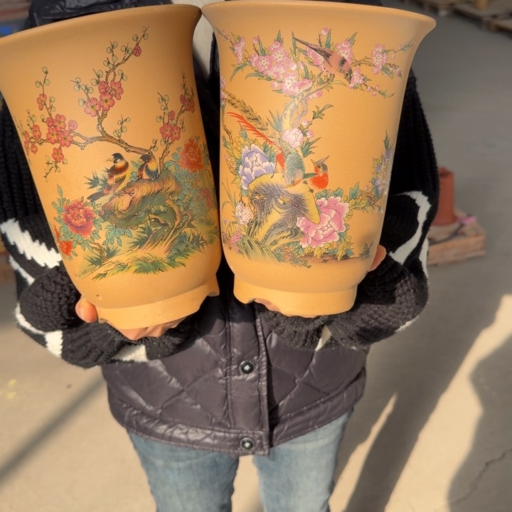 紫砂花盆 高度22口径17