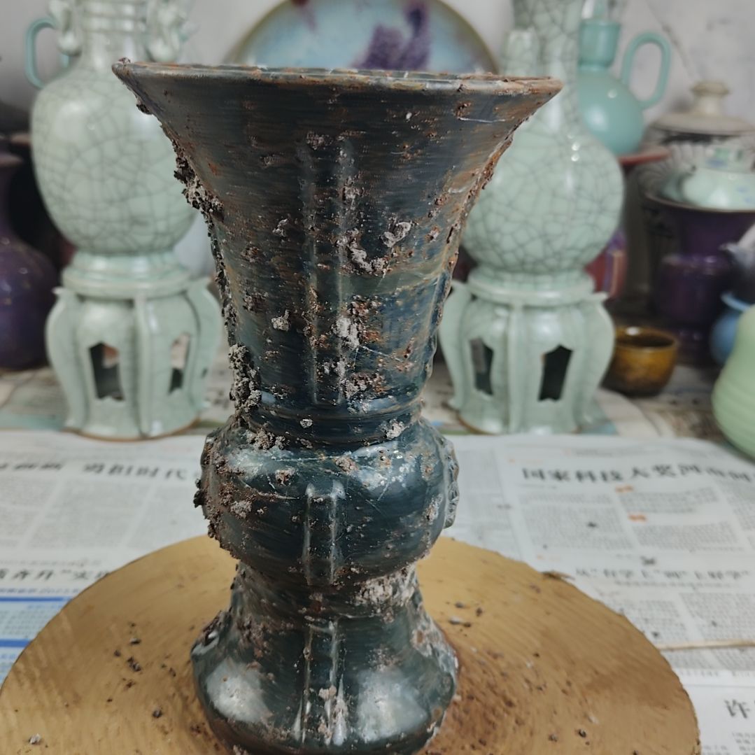 瓷片自选器型官窑生锈瓷