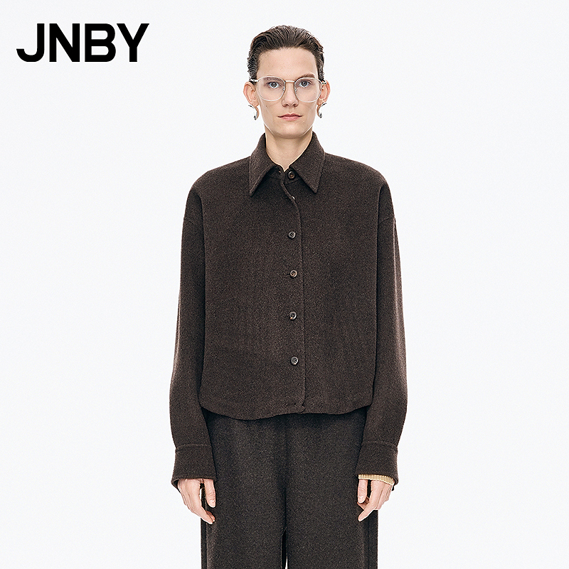 【商场同款】JNBY/江南布衣25冬新品毛呢外套宽松长袖5P0812020