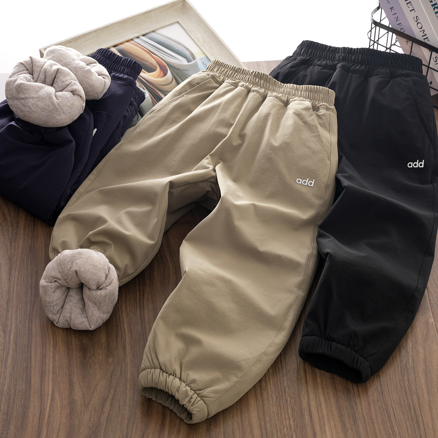 【石墨烯羊绒棉裤】中大童绗棉保暖登山裤童装冬新防风束脚裤L1137