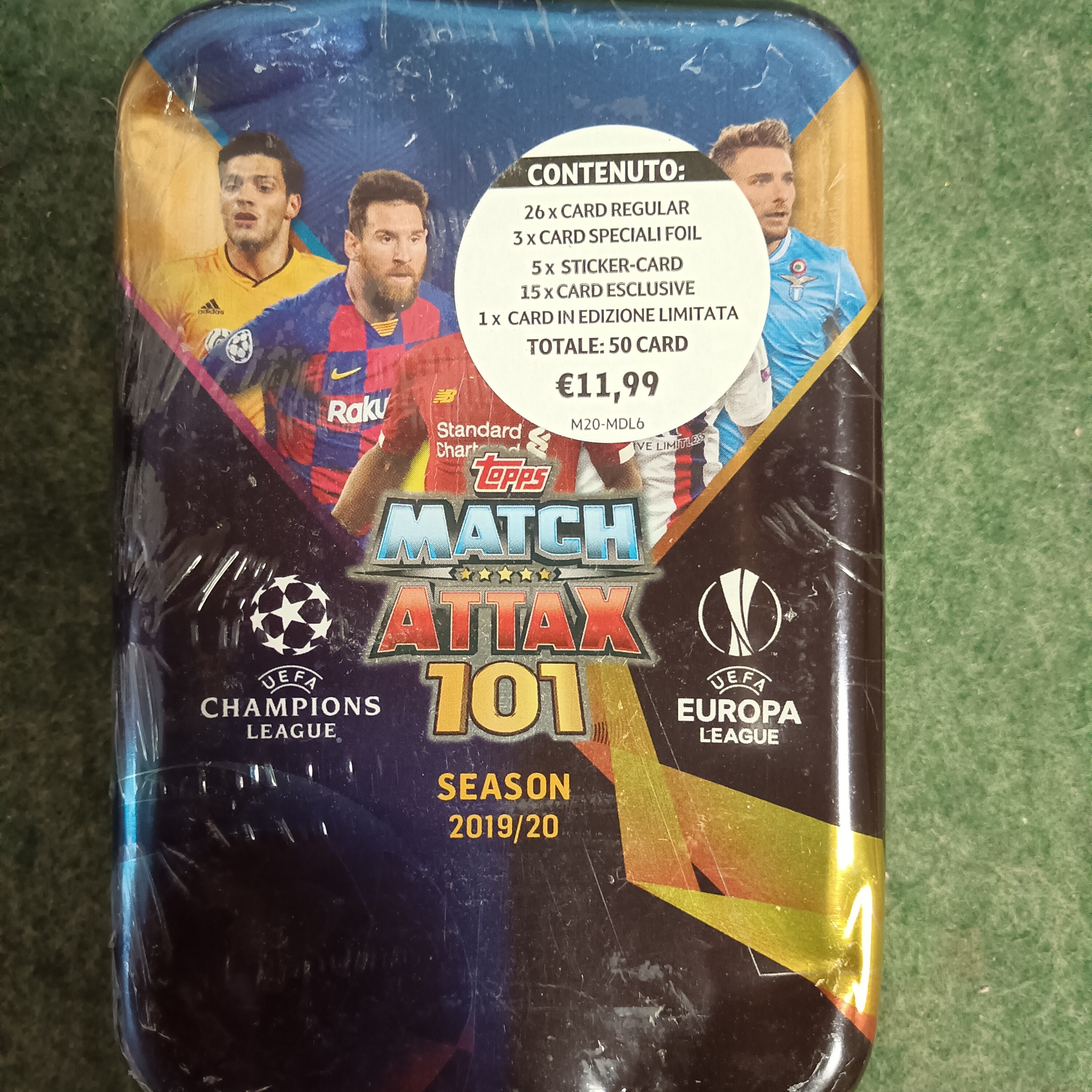 2019-20赛季 Match Attax 101系列 topps球星卡盒 大铁盒可博梅罗