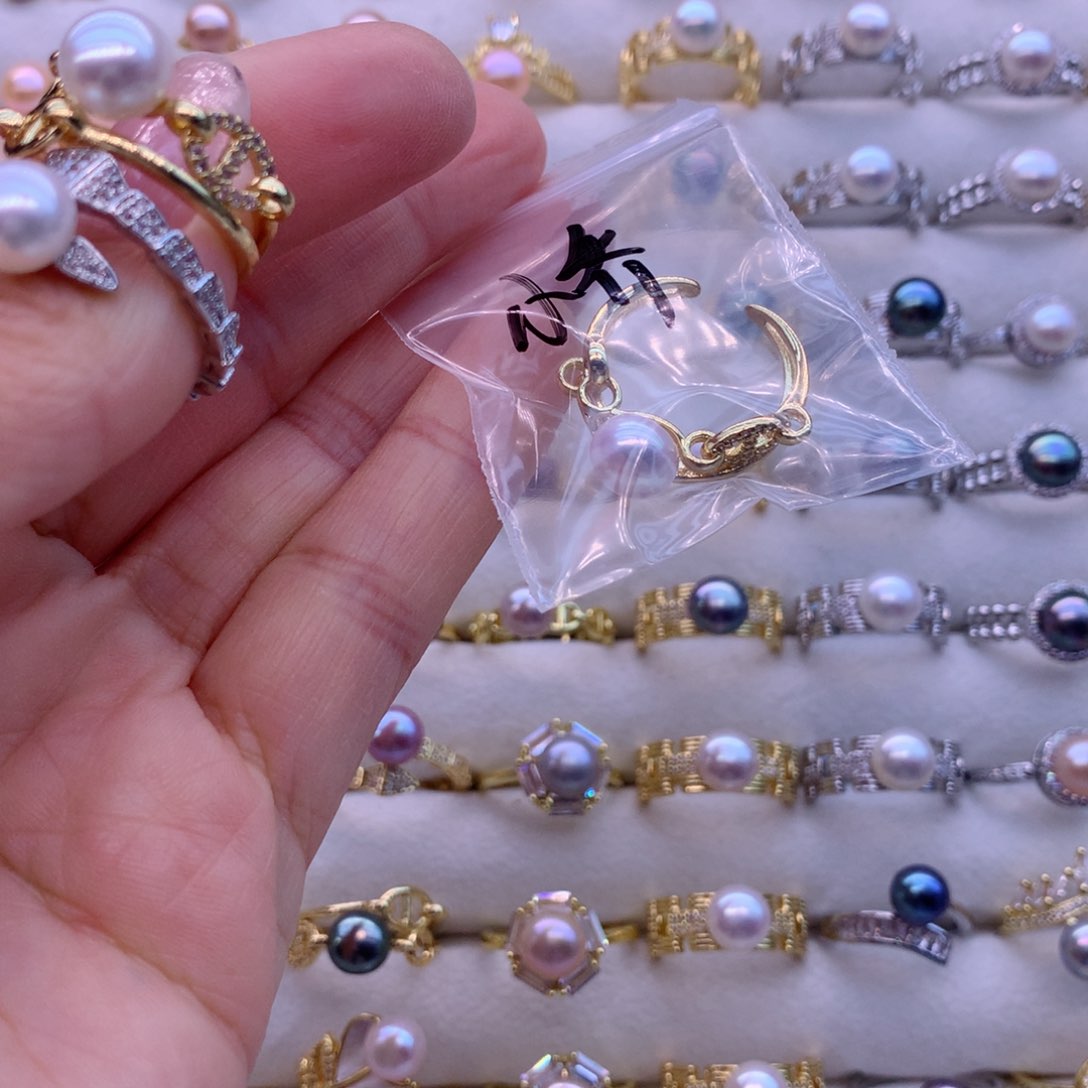 淡水珍珠耳饰合金