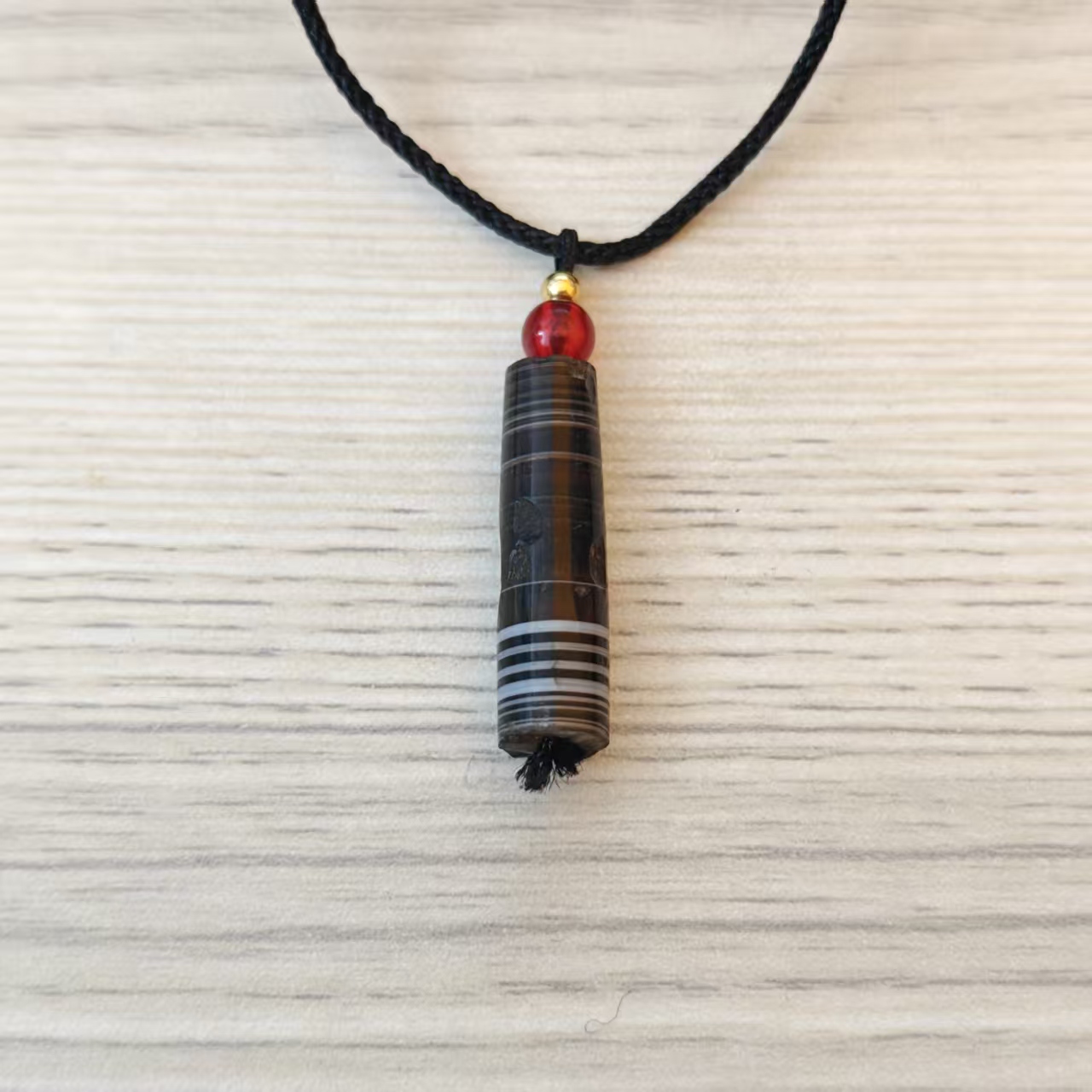 明早期缠丝玛瑙管珠【华豫之门】HAN2508121026