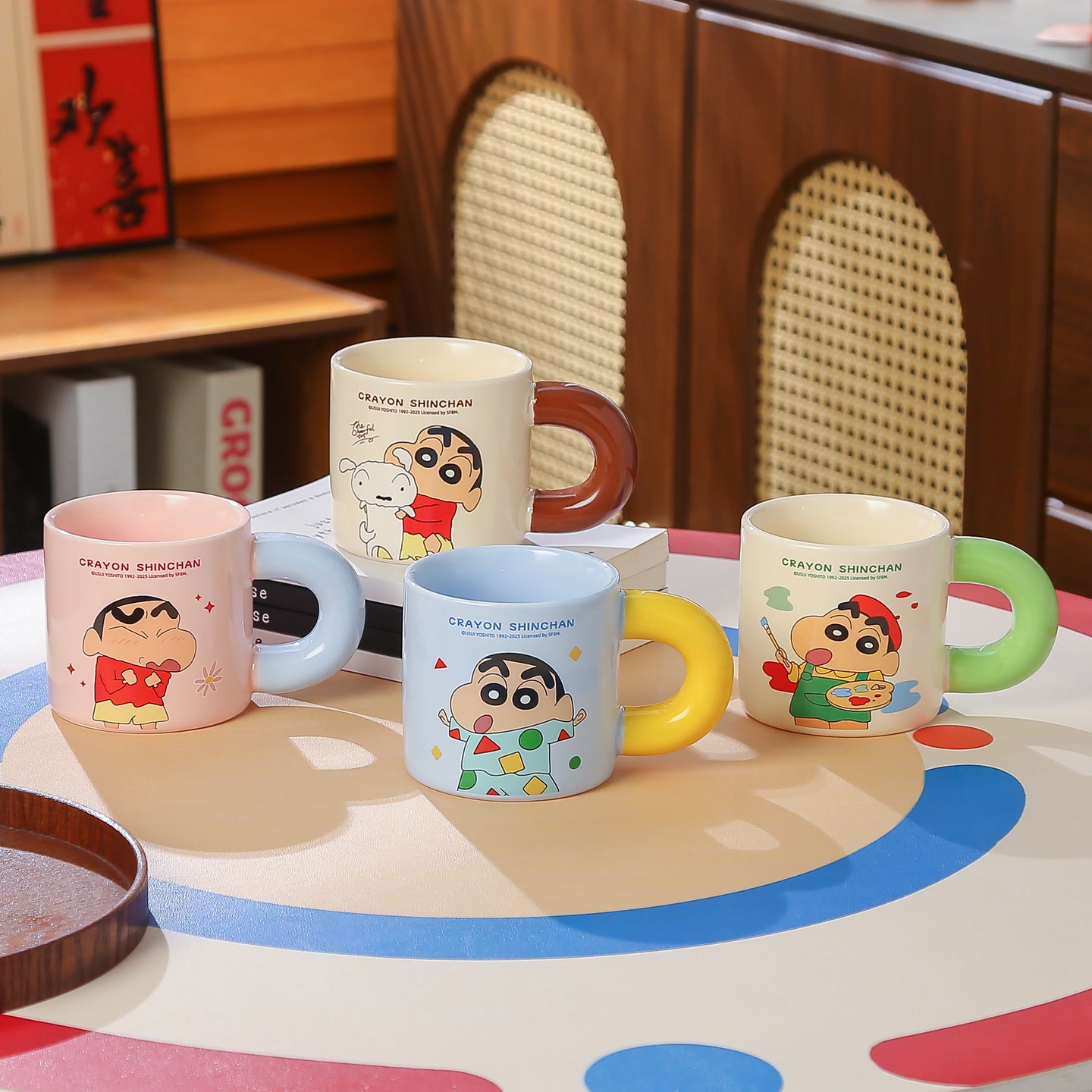 蜡笔小新陶瓷马克杯高颜值可爱杯子水杯情侣杯咖啡杯