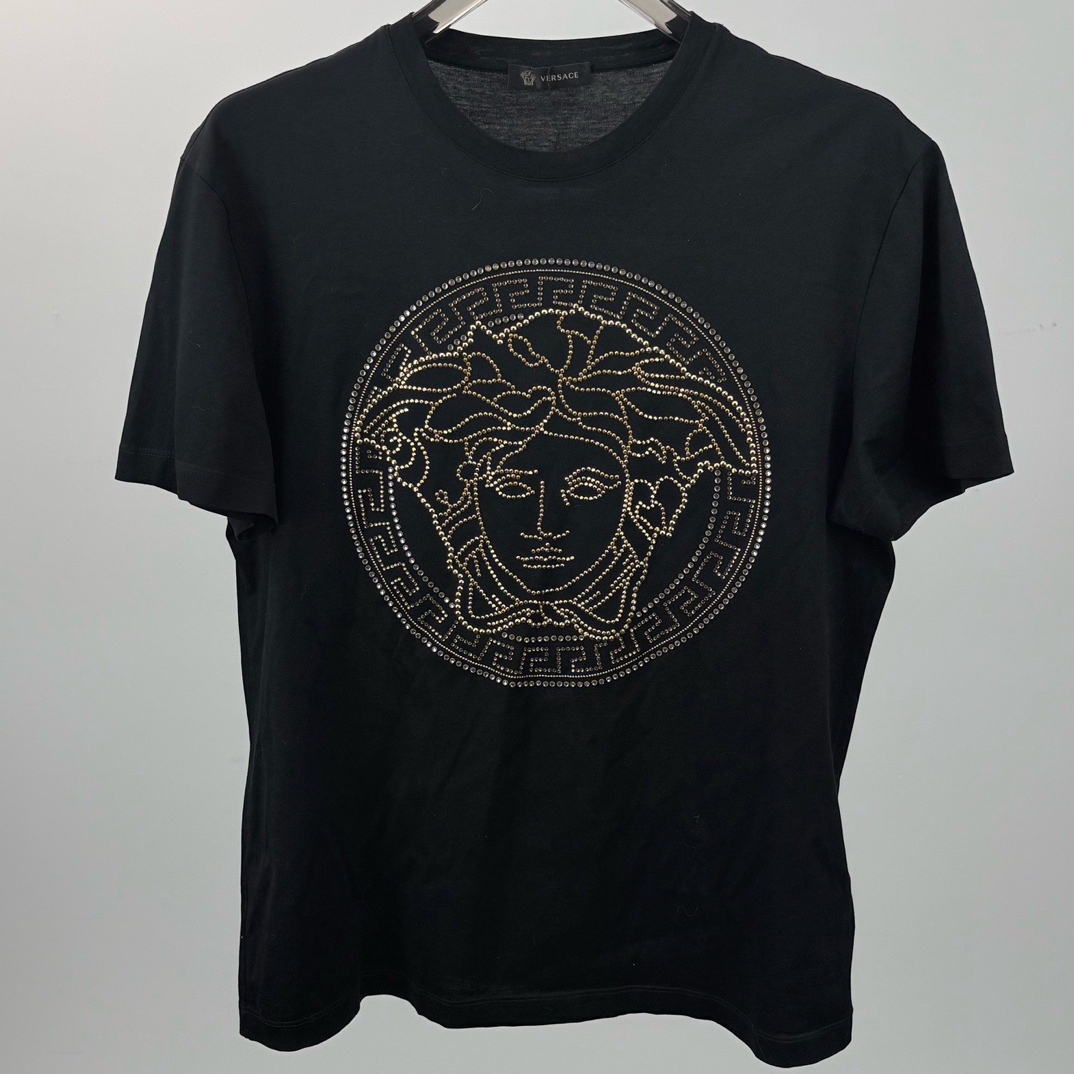 99新 VERSACE/范思哲 VERSACE范思哲美杜莎人像水钻短袖M码 13817