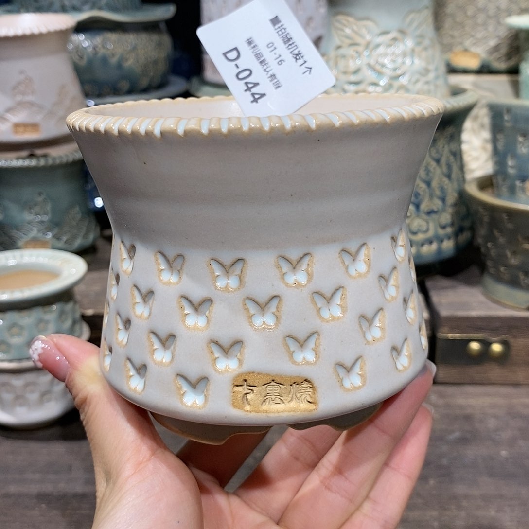 七里烧花盆1-16-044口径8