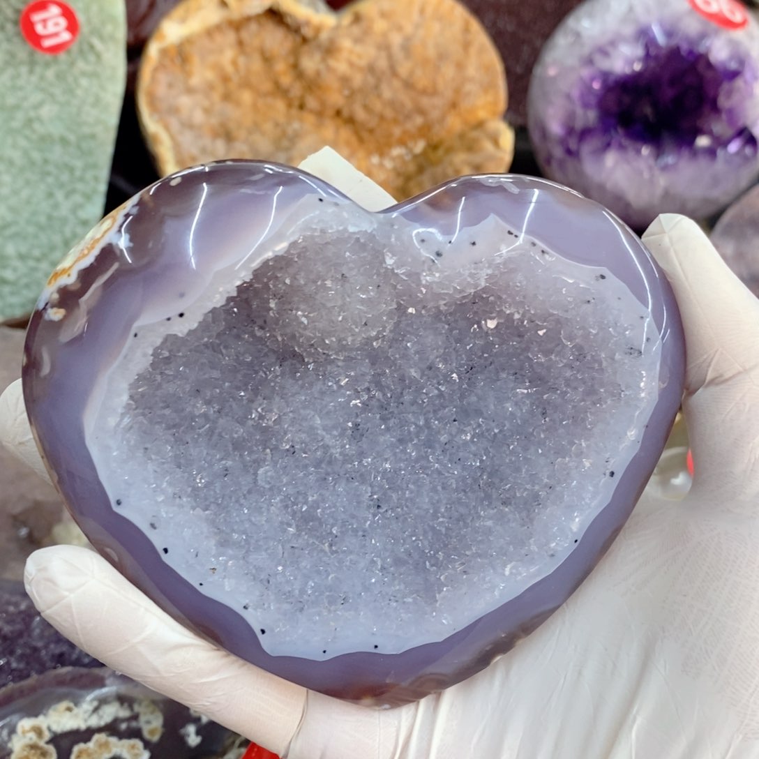 水晶天然水晶摆件爱心未镶嵌