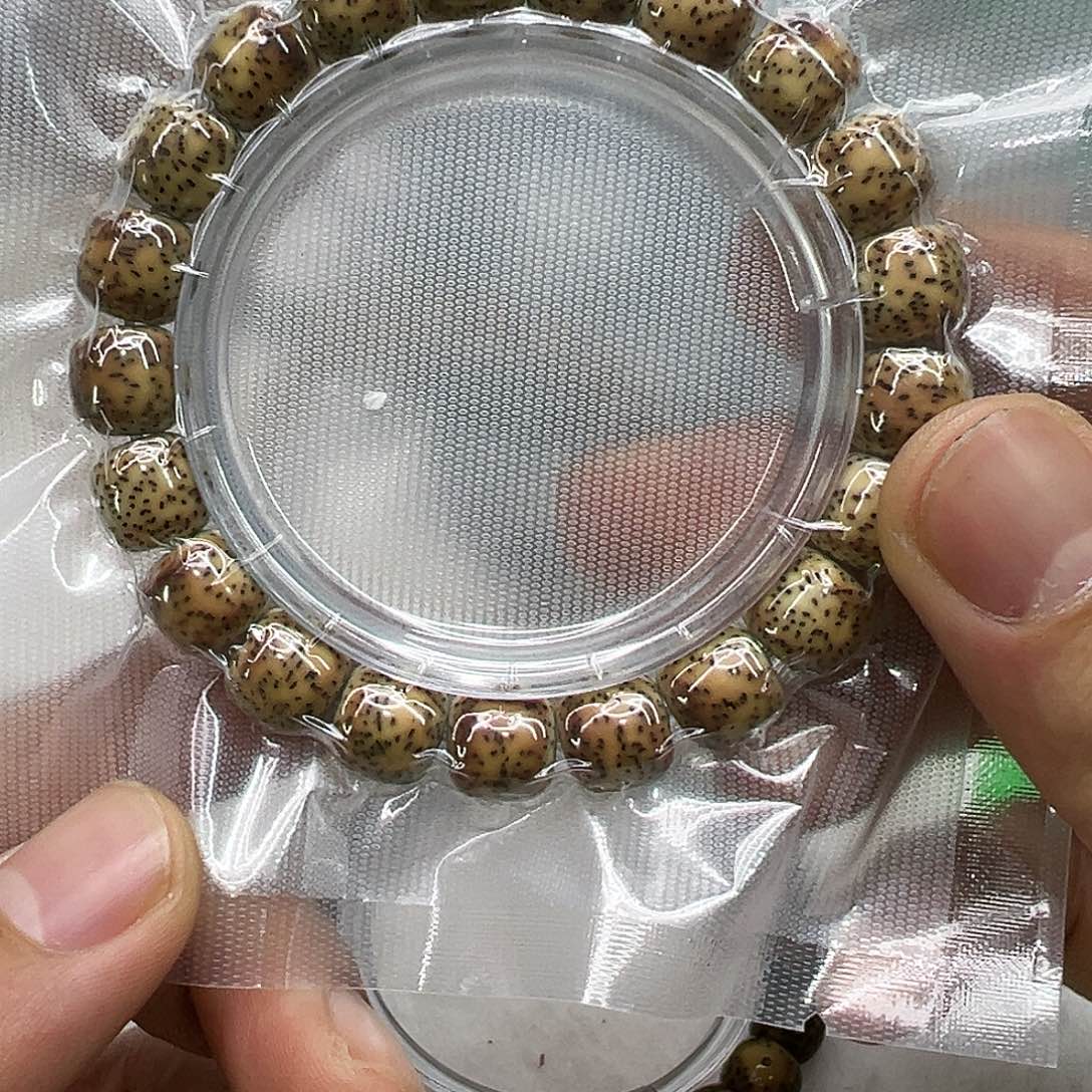 星月菩提手串20高端糯冰火烧云石玉星月菩提单圈11