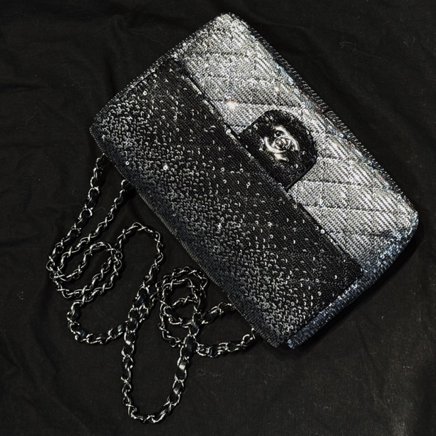 95新 Chanel/香奈儿 夏七中古/Chanel雪山飞狐亮片cf