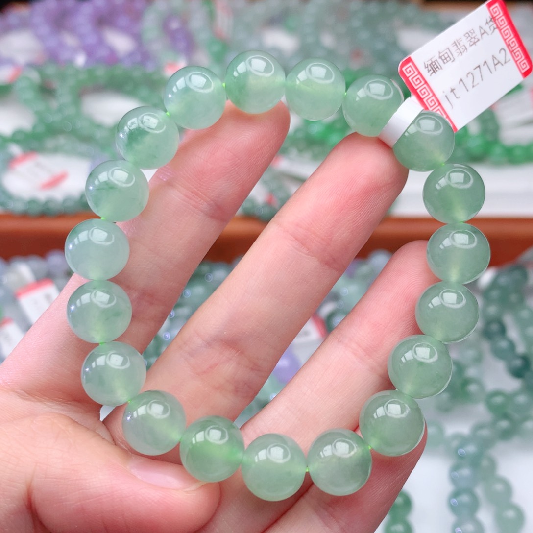 翡翠手链未镶嵌小*翡翠10mm