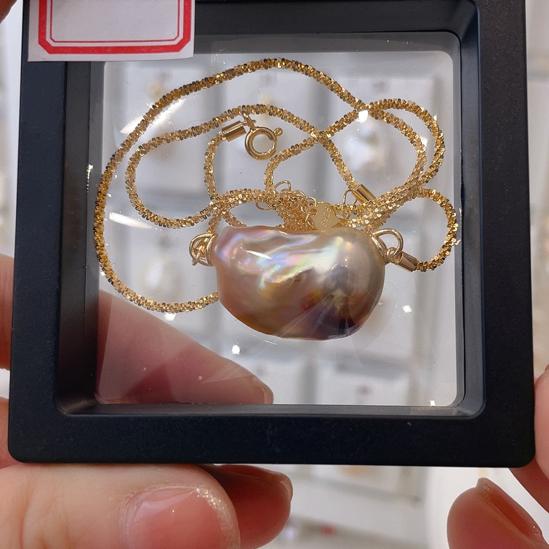 淡水珍珠天然珍珠巴洛克银S925镶嵌·****·